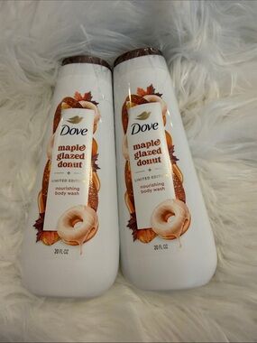 2 Dove Maple Glazed Donut Nourishing Body Wash 20 oz each Limited Edition